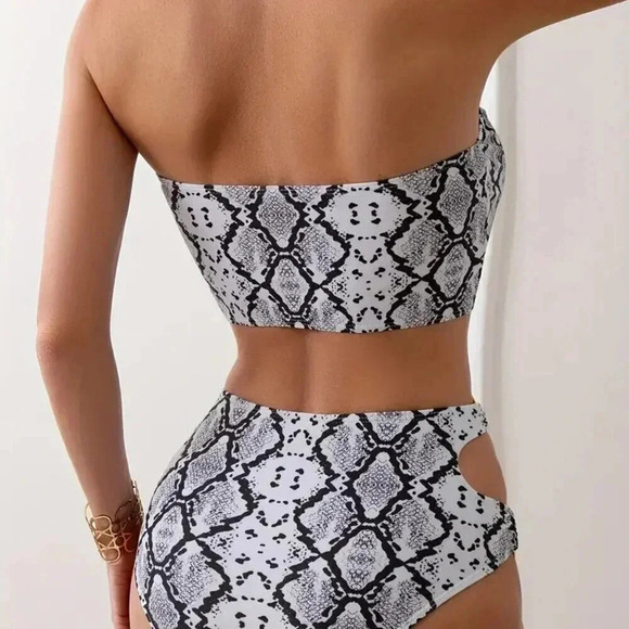 Snakeskin Print Piece Set Bikini - Picture 5 of 5